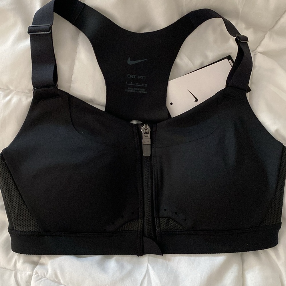 Nike zipper front sports bra